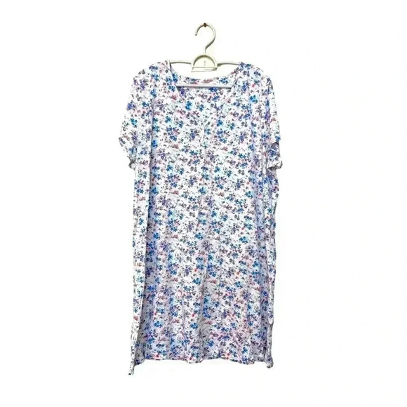 Charter Club 100% soft cotton w cap sleeves nightgown Cottagecore, summerweight. - Picture 1 of 6